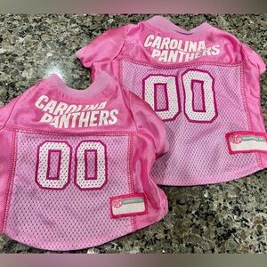 NFL Carolina Panthers Pink Jersey for Dogs or Cats (set of two)